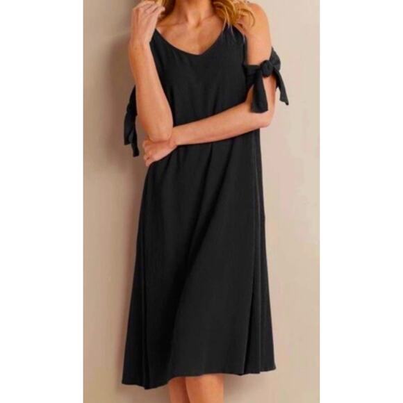 Soft Surroundings Destin Gauze Cold Shoulder Dress - Picture 1 of 5